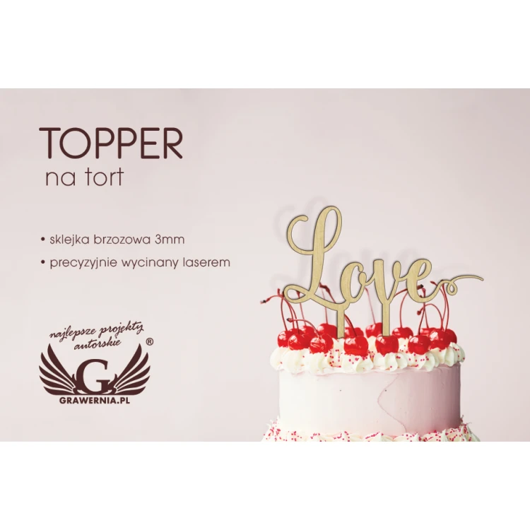 Cake Topper - love - TOP005