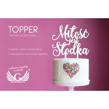 Cake Topper - Love is Sweet - TOP037