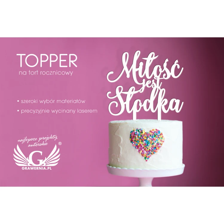 Cake Topper - Love is Sweet - TOP037