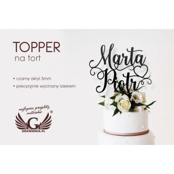 Wedding Cake Topper - Newlyweds' Names - TOP034