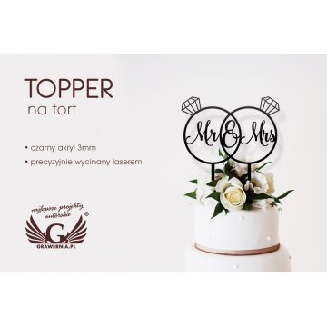 Wedding Cake Topper - Mr&Mrs - TOP033