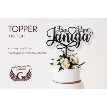 Wedding Cake Topper - Mr and Mrs - TOP029