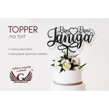 Wedding Cake Topper - Mr and Mrs - TOP029