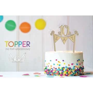 Birthday Cake Topper - 10 years - TOP020