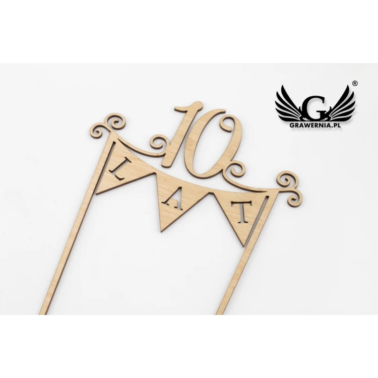 Birthday Cake Topper - 10 years - TOP020