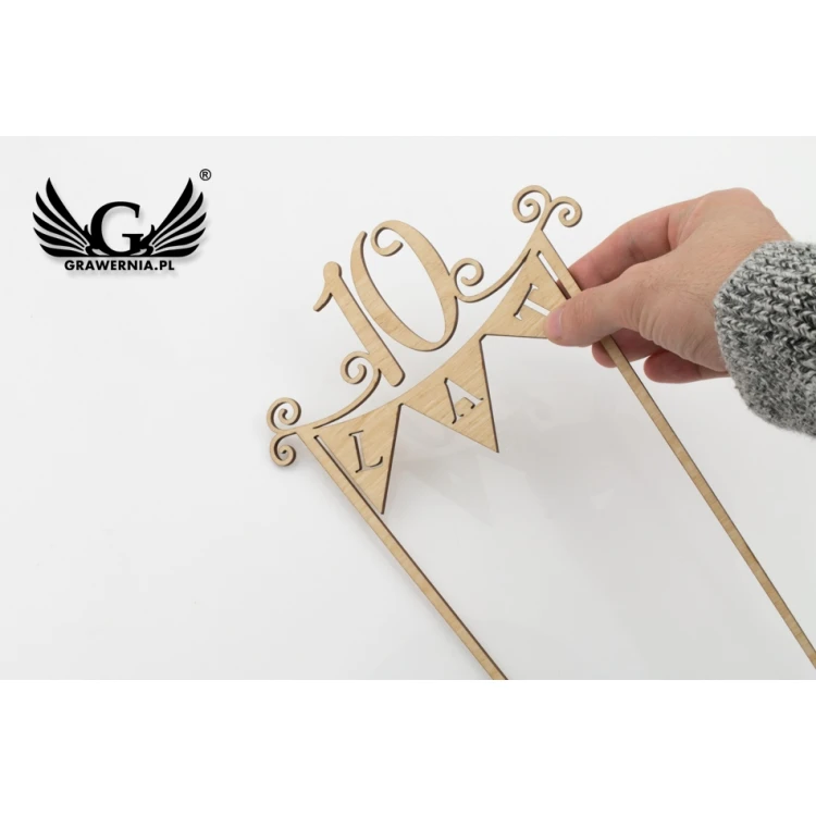 Birthday Cake Topper - 10 years - TOP020