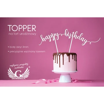Birthday Cake Topper - Happy Birthday - TOP013