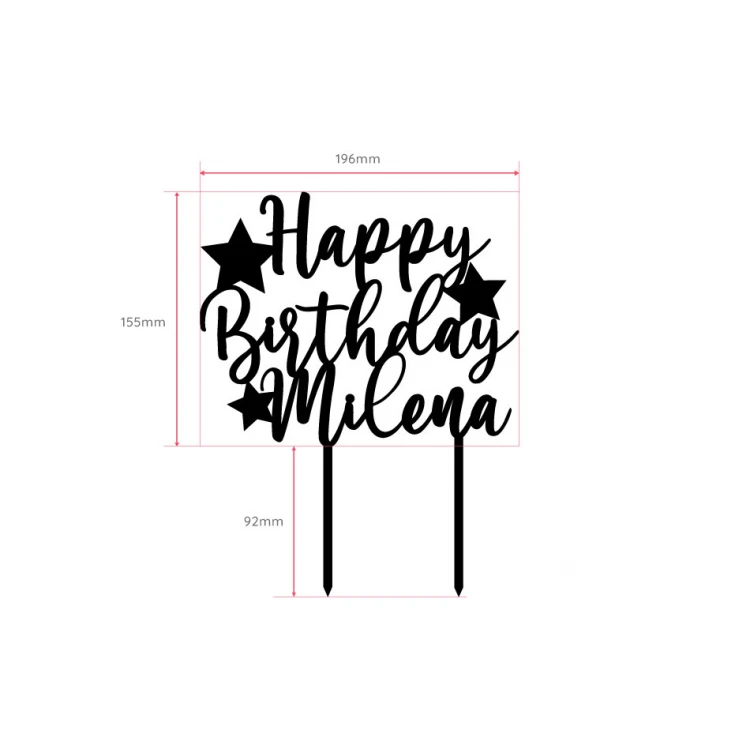 Birthday Cake Topper - Happy Birthday - TOP054
