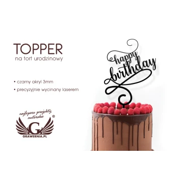 Birthday Cake Topper - Happy Birthday - TOP024