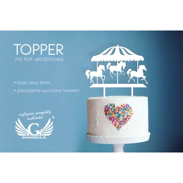 Birthday Cake Topper - Carousel - TOP012