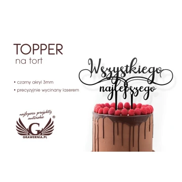 Birthday Cake Topper - Best Wishes - TOP025