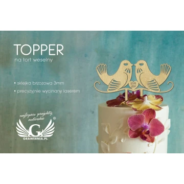Wedding Cake Topper - Birds - TOP026