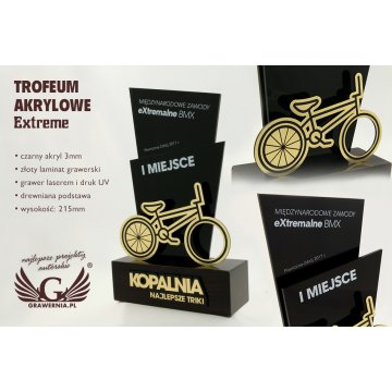 Acrylic Trophy - EXTREME - model DTA40 - height 21.5cm