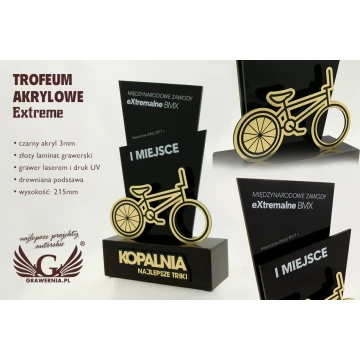 Acrylic Trophy - EXTREME - model DTA40 - height 21.5cm