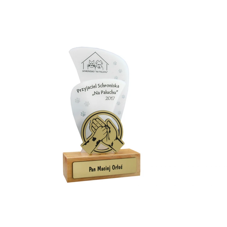 Acrylic Trophy - FLUENT - model DTA45 - height 21.5cm