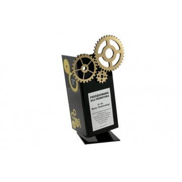 Acrylic Trophy Gear Wheels - Laser Engraving and UV Printing - Model DTA33