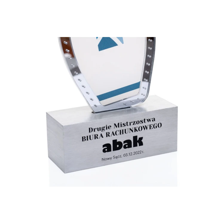 Acrylic Trophy on Aluminum Base - Bowling - height 24cm - DTA079
