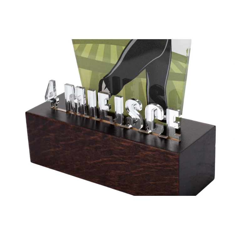 Acrylic Trophy on Wooden Pedestal - Golf - height 22.5cm - DTA077