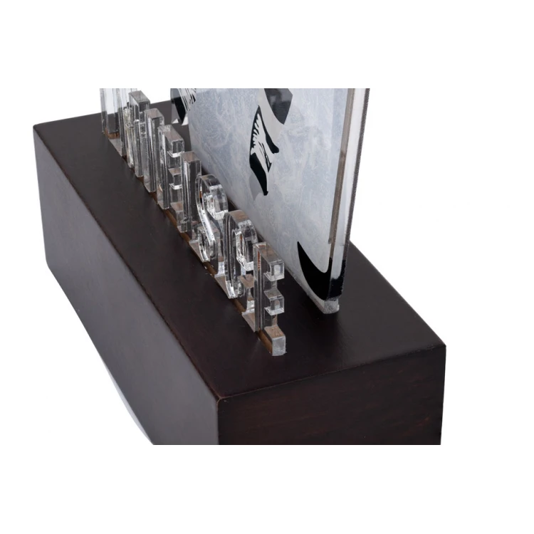 Acrylic Trophy on Wooden Pedestal - Hockey - height 21cm - DTA080