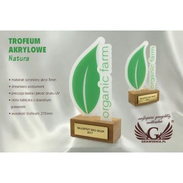 Acrylic Trophy - NATURE - model DTA38 - height 21.5cm - UV print