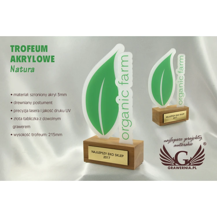 Acrylic Trophy - NATURE - model DTA38 - height 21.5cm - UV print