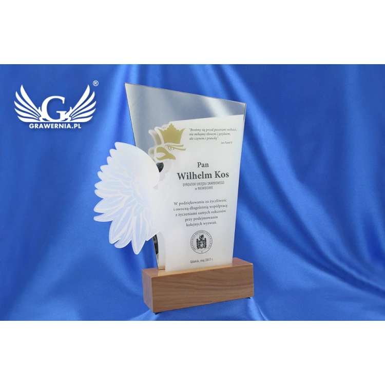 Acrylic Trophy - EAGLE - model DTA41 - height 21.5cm