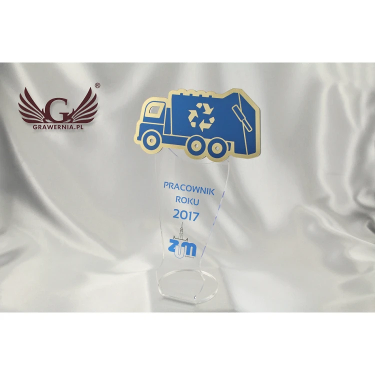 Acrylic Trophy Employee of the Year - model DTA44 - height 25 cm