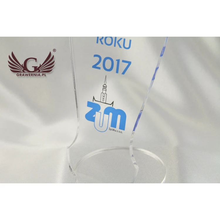 Acrylic Trophy Employee of the Year - model DTA44 - height 25 cm