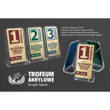 Acrylic Trophy - SIMPLE STAND - model DTA53