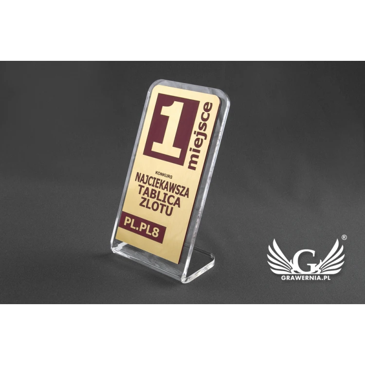Acrylic Trophy - SIMPLE STAND - model DTA53