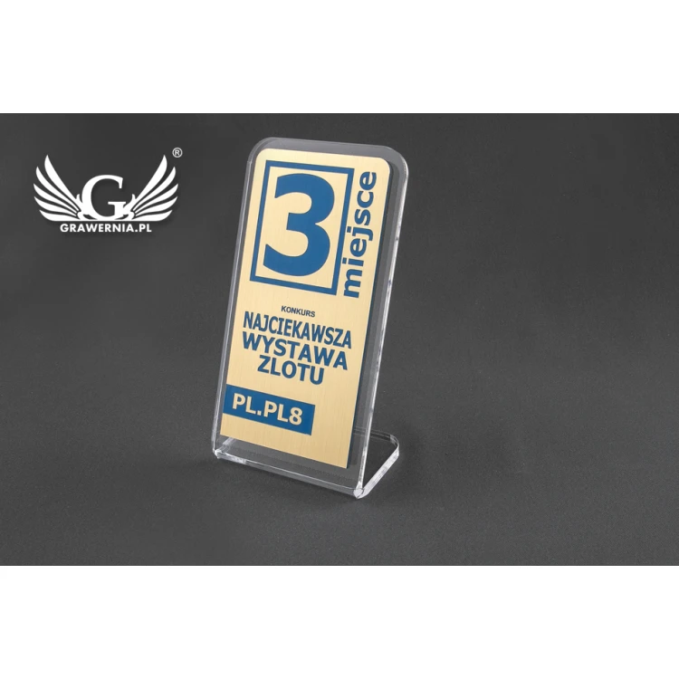 Acrylic Trophy - SIMPLE STAND - model DTA53