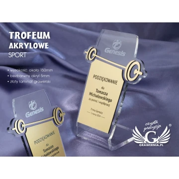 Acrylic Trophy Sport - model DTA16 - height 15 cm