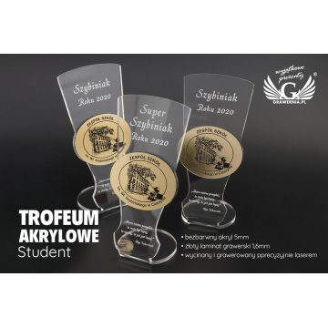 Acrylic Trophy - STUDENT - model DTA65