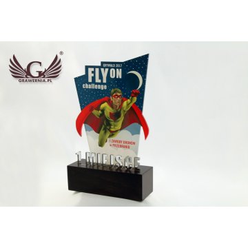 Acrylic Trophy - SUPERMAN - model DTA39 - height 21cm - UV print