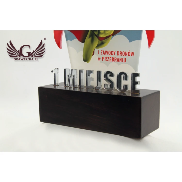 Acrylic Trophy - SUPERMAN - model DTA39 - height 21cm - UV print