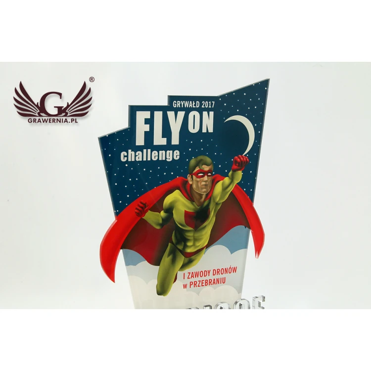 Acrylic Trophy - SUPERMAN - model DTA39 - height 21cm - UV print