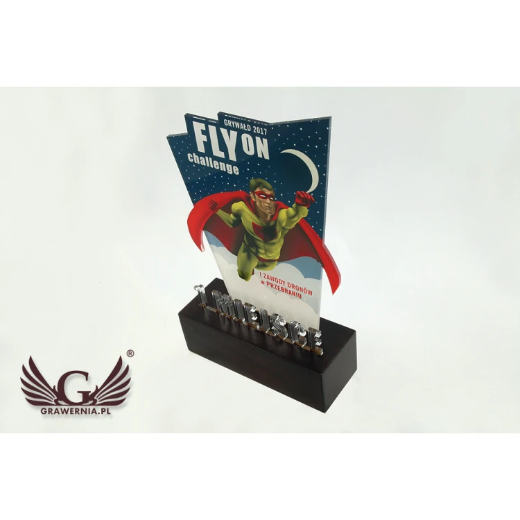 Acrylic Trophy - SUPERMAN - model DTA39 - height 21cm - UV print