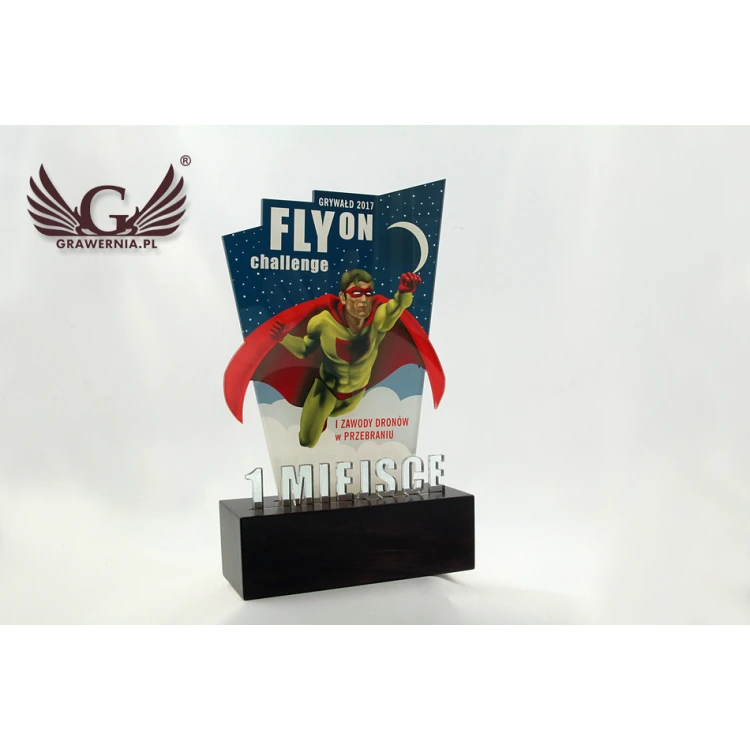 Acrylic Trophy - SUPERMAN - model DTA39 - height 21cm - UV print