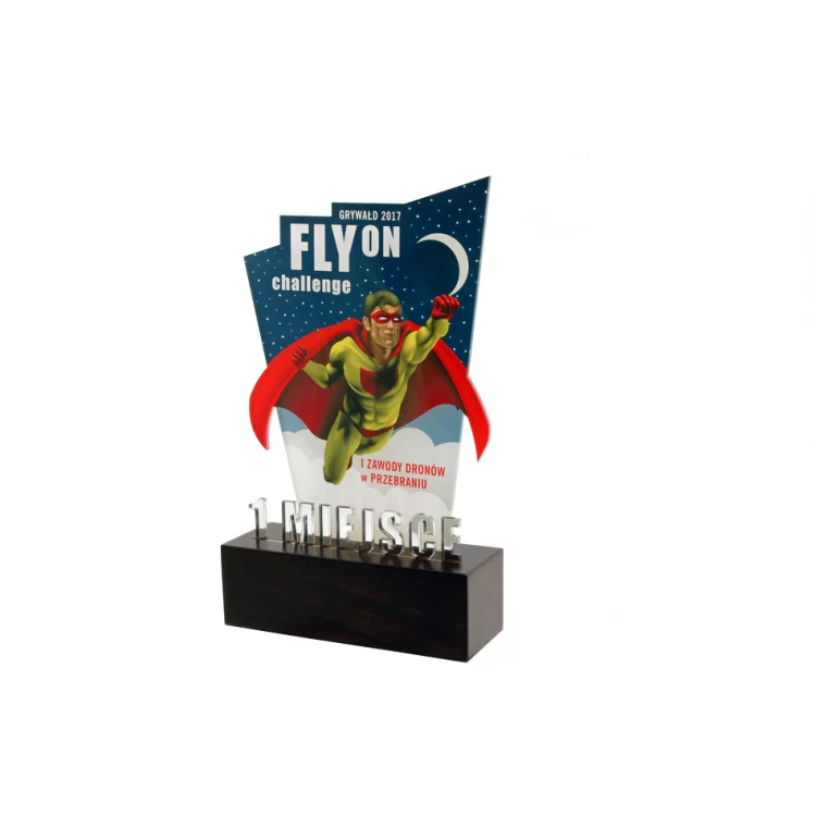 Acrylic Trophy - SUPERMAN - model DTA39 - height 21cm - UV print