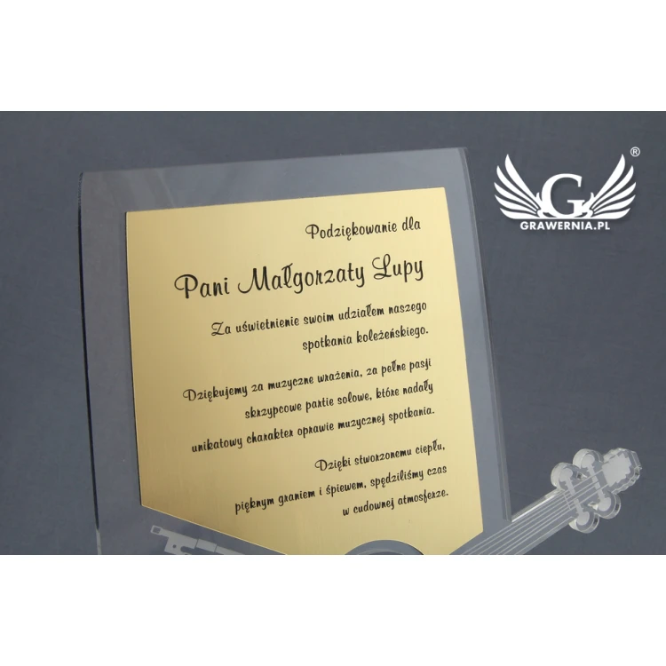 TROPHY FOR MUSICIAN - according to individual design - model DTA11