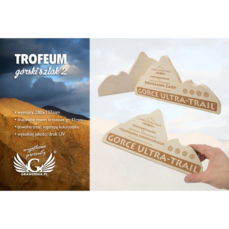 Wooden Statuette - Mountain Trail 2 - model DTA55