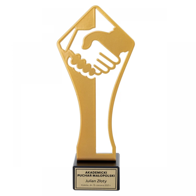 Metal Trophy Congratulations - height 21cm - FOL064