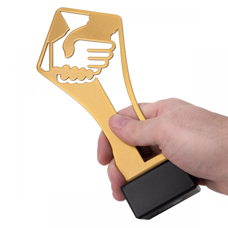 Metal Trophy Congratulations - height 21cm - FOL064