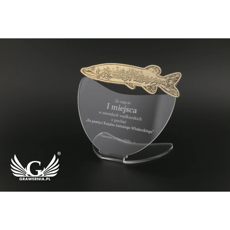 TROPHY FOR SPINNING FISHING COMPETITION - PIKE - model DTA10