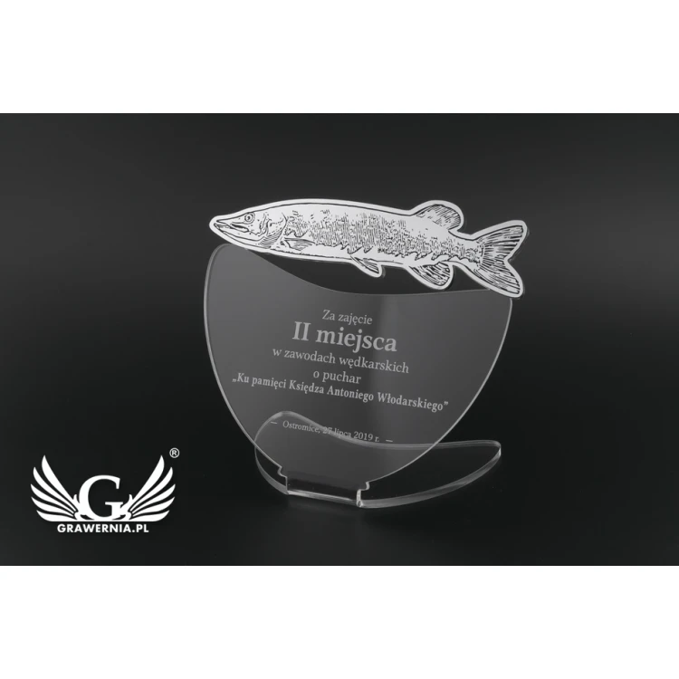 TROPHY FOR SPINNING FISHING COMPETITION - PIKE - model DTA10