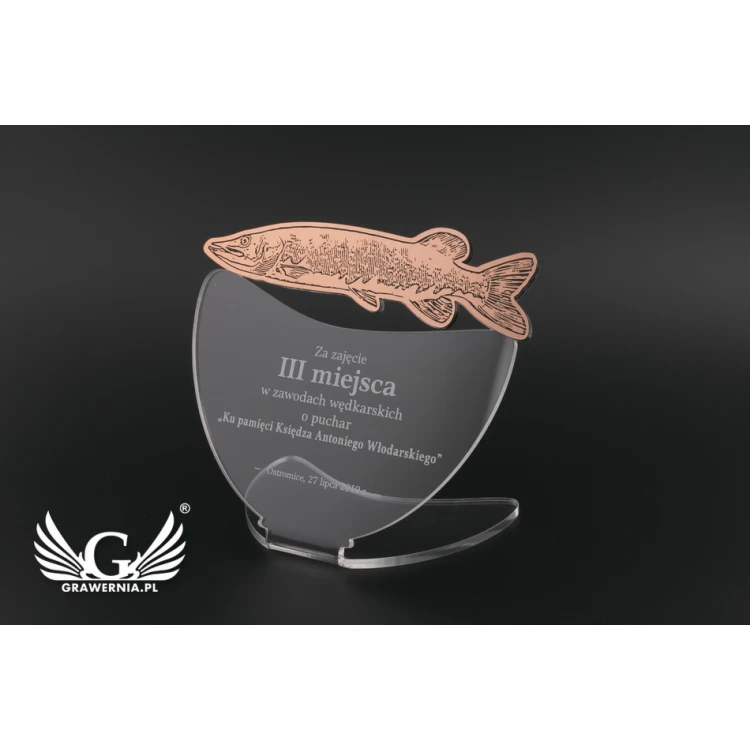TROPHY FOR SPINNING FISHING COMPETITION - PIKE - model DTA10