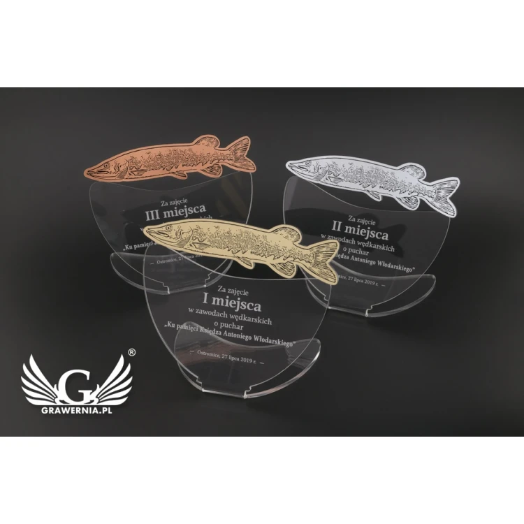 TROPHY FOR SPINNING FISHING COMPETITION - PIKE - model DTA10