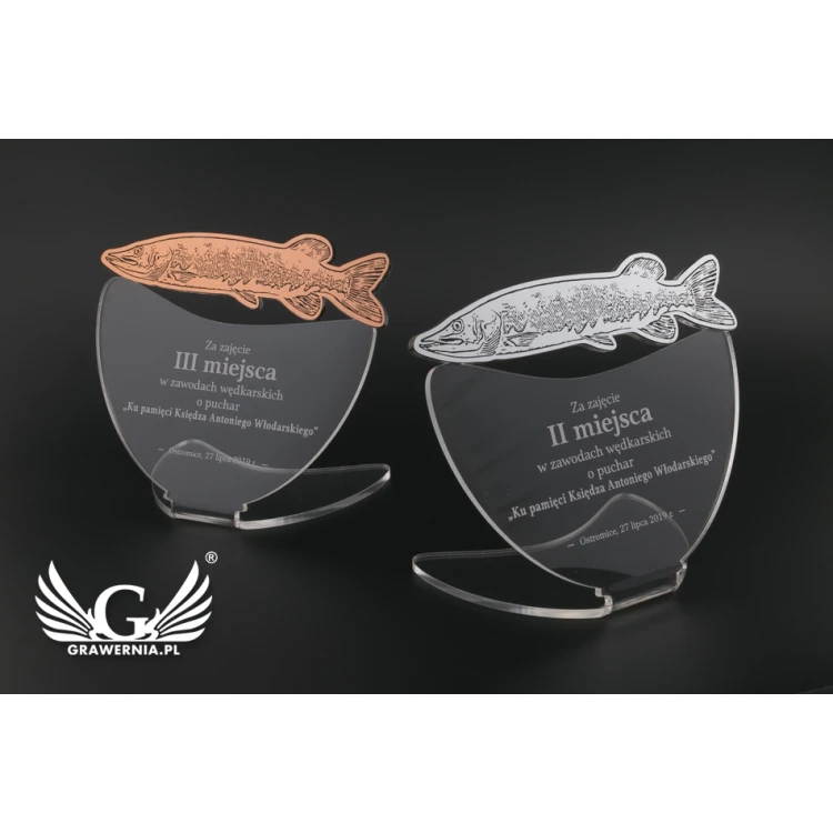 TROPHY FOR SPINNING FISHING COMPETITION - PIKE - model DTA10