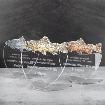 TROPHY FOR FLY FISHING COMPETITION - TROUT - model DTA9