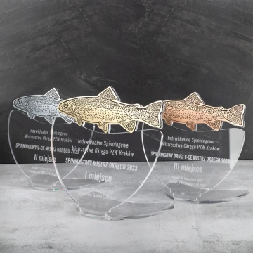 TROPHY FOR FLY FISHING COMPETITION - TROUT - model DTA9